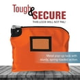 thumbnail image 6 of BankSupplies Laminated Nylon Locking Deposit Bag | Orange| 15W x 11H | 2 Keys, 6 of 6