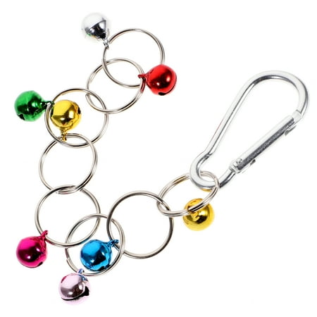 

Colorful Metal Parrot Swing Hanging Ring Parrot Swing Parrot Toy Pendant with Small Bell for Cage Garden