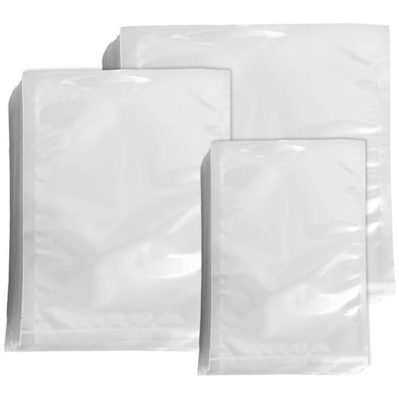 300 Pcs Vacuum Sealer Bags, 6.3 Mil Heavy Duty Chamber Machine Sealing Bags, 6 x 8 in, 8 x 10 in, 10 x 10 in, 3 Sizes Food-Safe Clear Plastic Vacuum Pouches for Commercial Sealing Machines