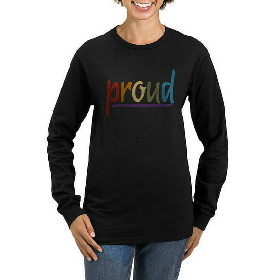 CafePress - Earth Pride Women's Long Sleeve Dark T Shirt - Women's Long Sleeve Graphic Tee Casual Fit
