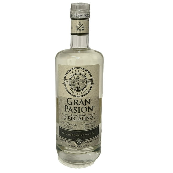 Tequila Gran Pasión Reposado Cristalino 750 Ml Reposado Cristalino