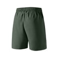 thumbnail image 4 of Fabrcox Men's Athletic Shorts Quick Dry Shorts Basketball Men Drawstring Lightweight Big and Tall Camping Going Out Men's Bermuda Shorts with Zip Pockets Green XL, 4 of 5