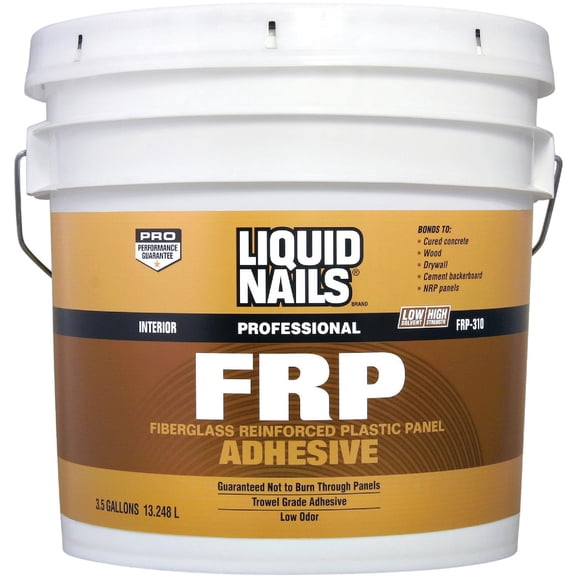 Macco Adhesives Liquid Nails FRP-310 Fiberglass Reinforced Panel Adhesive - Low Odor - 3.5 Gallon — Construction & DIY Use, Standard Hardware Spec