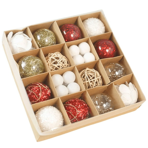 hulanddfd Christmas Tree Ball Ornament Set - 30Pcs B Shatterproof Xmas Hanging Balls, Christmas Hanging Pendant for Tree Wreath and Wedding Holiday Party Decor