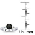 thumbnail image 5 of SuperJeweler 1 Carat Rose Cut Cushion Cut Black Diamond Solitaire Engagement Ring In 14 Karat White Gold For Women, 5 of 6