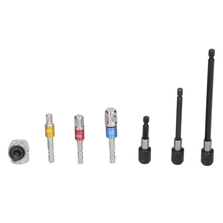 

Sockets Extension Bit Socket Adapter 7Pcs 1/2in 1/4in 3/8in For Installation