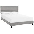 thumbnail image 1 of HomeFare King One Box Slat Bed in Glacier Gray Fabric, 1 of 7