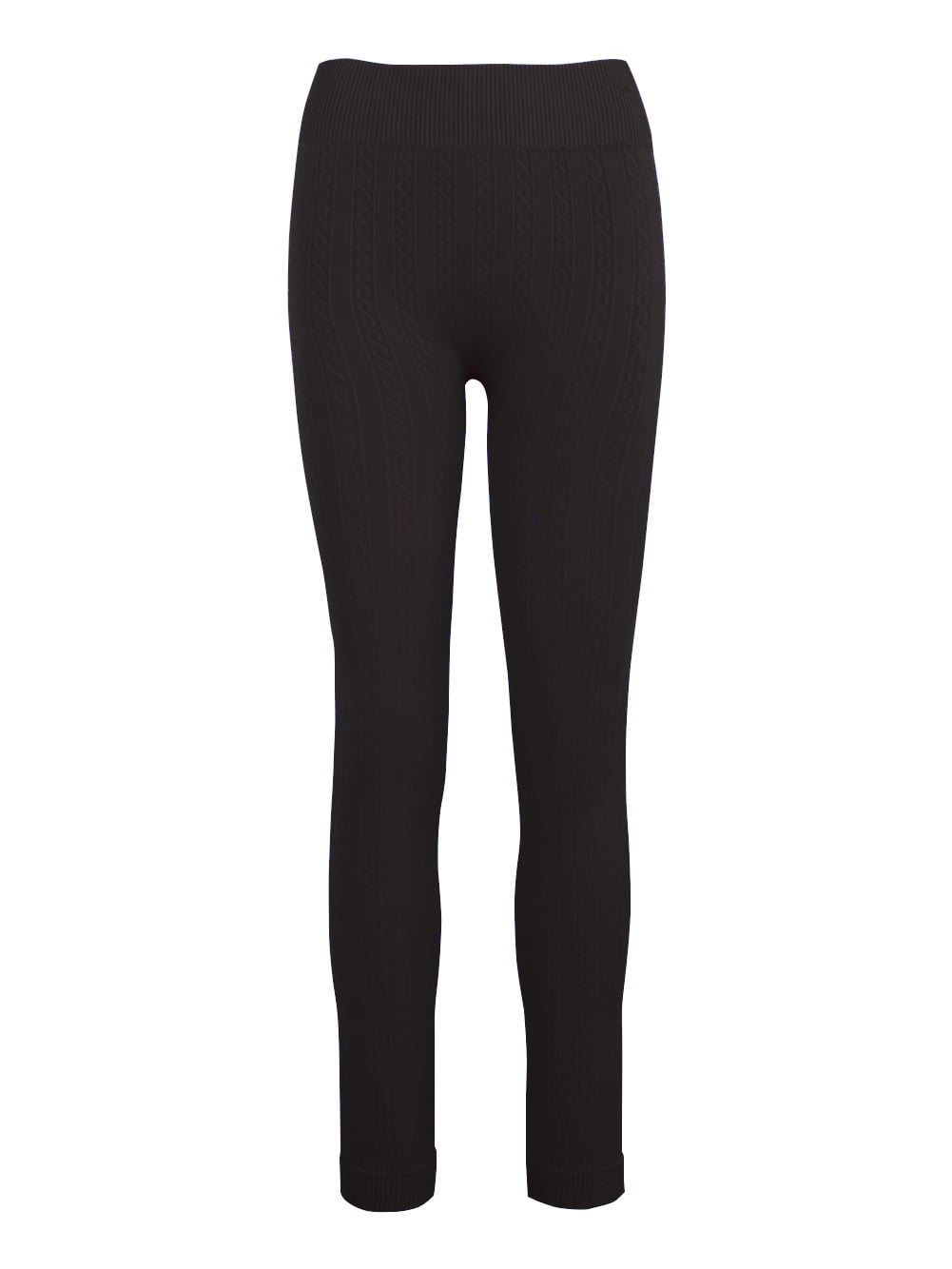 Ladies Cable Knit Fleece Leggings 
