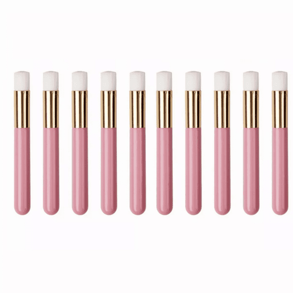 10 Pzs Brochas Para Limpiar Pestañas De Mink Rosado