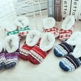 thumbnail image 2 of SUGARMOM Women Winter Soft Thick Warm Cozy Fuzzy Fleece-lined Christmas Grippers Slipper Socks Thermal Double Layer Ankle, 2 of 6