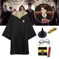 thumbnail image 1 of Disfraz De Alfarero Juego de 6 piezas Potter Cosplay Durable Harry Outfits Negro para adulto (S), 1 of 9
