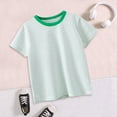 thumbnail image 2 of Nwiuh Toddler Boy Shirts Summer Short Sleeve T-Shirts Cotton Casual Crewneck Graphic Top Tees (Green, 5-6 Years), 2 of 6