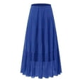 thumbnail image 3 of Women's Flowy Maxi Skirt Chiffon A-Line Design Pleated Elastic Waist Ideal for Summer and Boho Elegant Long Skirt for Women, 3 of 3