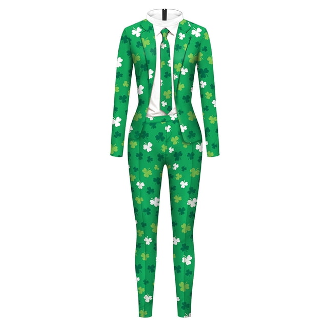 Huanglei Costume Cos Imprimé 3D pour Hommes et Femmes St. Combinaison à Manches Longues (Style 1)