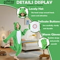 thumbnail image 3 of Frog Onesie Kids CANASOUR Cosplay Animal Pajamas Polyester Christmas Festival Suit 8-10 Years, 3 of 6