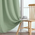 thumbnail image 4 of OVZME 63 Inch Light Green Blackout Curtains for Bedroom, Thermal Rod Pocket Drapes for Living Room, Room Darkening Window Panels 40x63, Set of 2, Light Green, 4 of 7