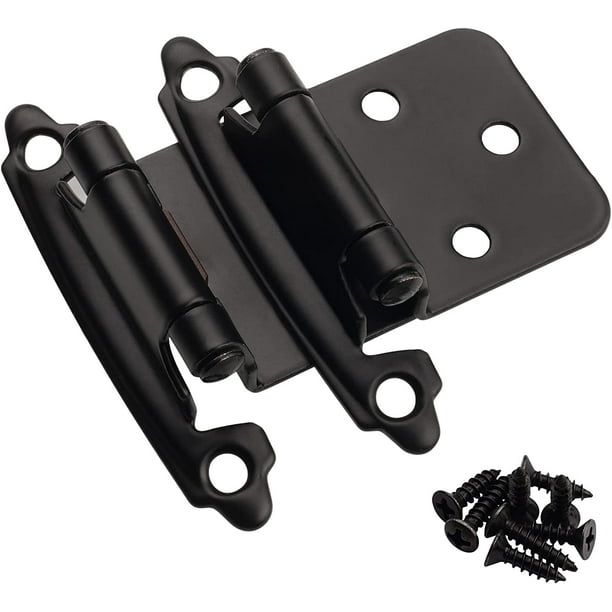 5 Pairs Overlay Cabinet Hinges Semi-Concealed Cupboard Hinges Face