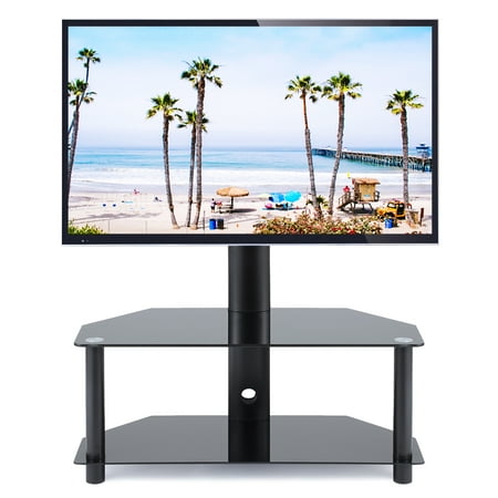 Rfiver Floor TV Stand with Swivel Mount Bracket for Flat Panel Screen 32 35 37 40 42 45 47 50 55" Plasma LCD LED TVs,TW1001-FF