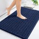 thumbnail image 1 of Alfombra de baño Arotive Luxury Chenille extra suave de 90 x 60 cm, color azul marino, 1 of 8