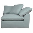 thumbnail image 4 of Sunset Trading Contemporary Puff Collection 2PC Slipcovered Modular Sectional Sofa, Performance Fabric Washable Water-Resistant Stain-Proof, 88" Deep-Seating Down-Filled Couch, Ocean Blue, 4 of 5