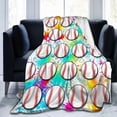 thumbnail image 1 of LHSHID Super Soft Baseball Blanket Throw Baseball Ball Blankets Lightweight Flannel Warm Cozy Football Blanket Gifts for Sport Fans Kids Adults 30"x40", 1 of 7