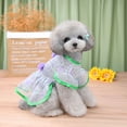 thumbnail image 5 of NIBOLOG Puppy Dress Breathable Comfy Net Yarn Pretty Floral Dog Princess Dress for Summer, 5 of 8