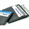 thumbnail image 6 of Black Genuine Leather Men's Wallet ID Credit Card Thin Holder Minimalist Ultra Thin Billfold, 6 of 7