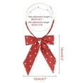 thumbnail image 2 of INSPIRE CHIC Women's Polka Dots Ties Elastic Adjustable Neck Pre-Tied Ribbon Bow Tie Uniform Cosplay Red One Size, 2 of 6