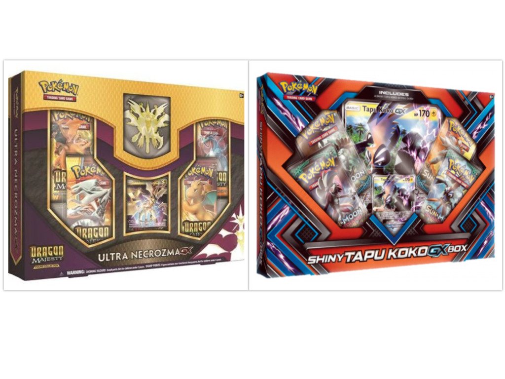 Pokemon Dragon Majesty Ultra Necrozma Gx Box And Shiny Tapu Koko Gx Box Trading Card Game Collection Bundle 1 Of Each Walmart Com Walmart Com