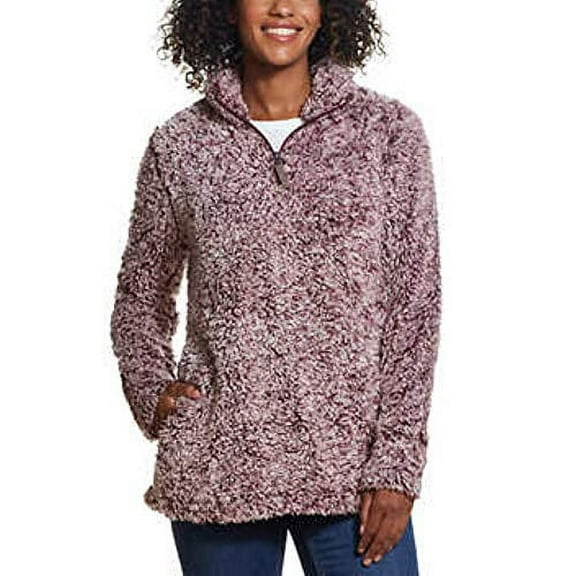 Weatherproof Vintage Ladies' Cozy Pullover (Medium, Pink)