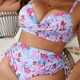 thumbnail image 6 of Feimerou Plus Size Swimsuit for Women 2 Piece Sexy Triangle String Bikini Sets Bathing Suits High Waisted Tummy Control Crosscriss Swimsuit Valentines Day Gifts, 6 of 7