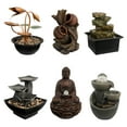 thumbnail image 6 of Pure Garden  3-Tier Waterfall Tabletop Water Fountain - Gray, 6 of 7