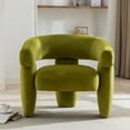 thumbnail image 5 of JURANYAZHU Modern Barrel Accent Chair Round Armchair,Velvet fabric,for Bedrooms Living Rooms Study Rooms Balconies,Green, 5 of 8