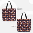 thumbnail image 2 of Honeii Turkey And Thanksgiving Print Tote Bag, Reusable Grocery Shopping Bag,Shoulder Bag with Inner Pocket, 2 of 7