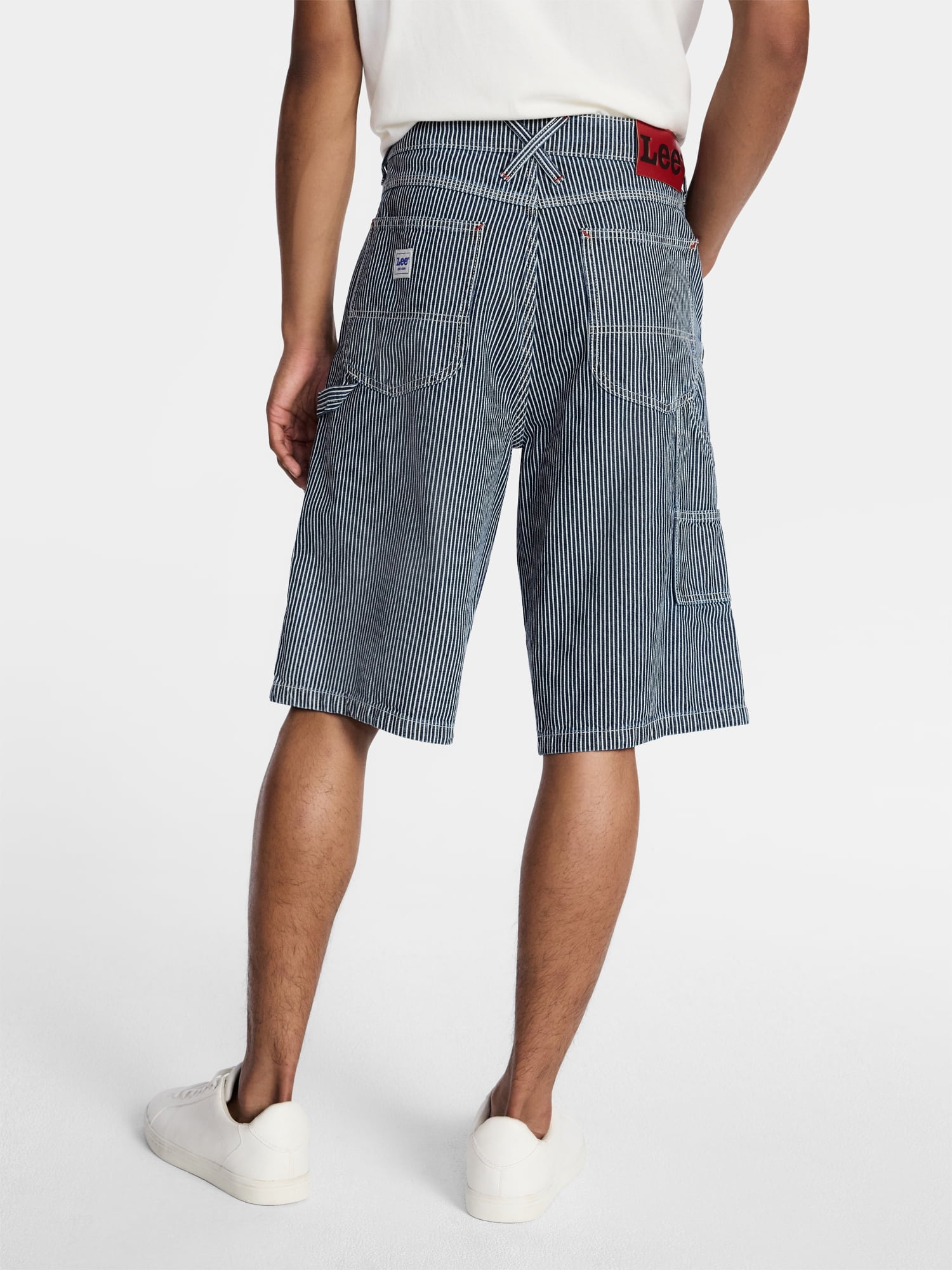 Kacey Lee Men's Loose Skater Carpenter Denim Shorts, Sizes 30-40