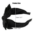 thumbnail image 2 of Unique Bargains 1 Pc Double Layered Bow Knot Headband Hairband for Women Black 2.6 Inch Wide, 2 of 7