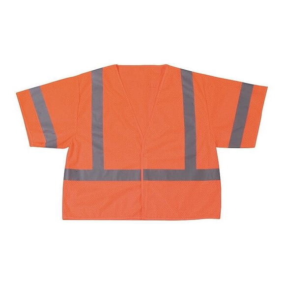 Manufacturer Varies XL Class 3 High Visibility Vest, Orange 1YAR4