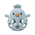 TISUDYE Clearance Silicone Baby Rattle Chicken Teething Ring Baby