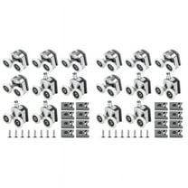 Curved Shower Door Rollers, 16Pcs Glass Replacement Wheels, for Bathroom