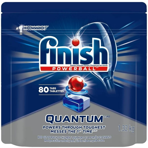 Finish Détergent pour Lave-Vaisselle Quantum Max 1,32 kg (Méga Pack Valeur 80 Tablettes)