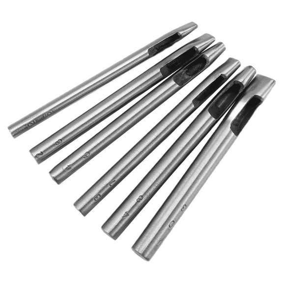 6 Sizes Oval Hole Punch for Leather 6mm-10mm Hollow Crafting Hand Punching Tool Kit pwm25
