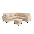 thumbnail image 4 of Canapé d'angle Cameron de K-Living en tissu gris Toscane, 4 of 5