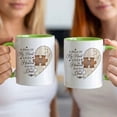 thumbnail image 3 of Customizaholic Memorial Dad Mug – A Piece Of My Heart Lives In Heaven Personalized Puzzle Heart Remembrance Coffee Mug, 3 of 5