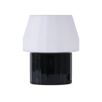 Brightech Duke 9" Ceramic LED Desk Lamp With Glossy Black Base and White Shade