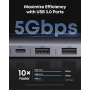 Anker USB C Hub, 7-in-1 Multi-Port USB Adapter for Laptops, 4K@60Hz USB C to HDMI Splitter, 85W Max Power Delivery, 3xUSBA & C 3.0 Data Ports, SD/TF Card, for Type C Devices (Charger Not Included)