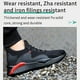 thumbnail image 3 of Zapatos con punta de acero para hombres y mujeres, zapatos de trabajo de seguridad livianos, zapatillas industriales de construcción transpirables, zapatillas de trabajo con punta de acero, 3 of 4