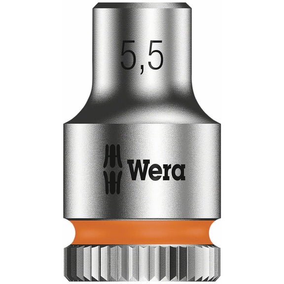 Wera 05003504001 Zyklop 8790 HMA 1/4" Socket, 5.5mm Hex Head