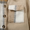 thumbnail image 6 of JUMEYU Toddler Flannel Jacket Toddler Kids Boys Plaid Shirt Outwear Button Jacket Coat Toddler Baby Winter Warm Jacket Cardigan Tops 4T 5T (Khaki,4-5 Years), 6 of 8