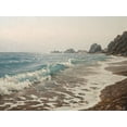 thumbnail image 2 of Adamov, Alexey 14x11 Black Ornate Wood Framed with Double Matting Museum Art Print Titled - The Surf, 2 of 4