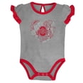 thumbnail image 3 of Girls Newborn & Infant Scarlet/Heather Gray Ohio State Buckeyes Too Much Love Two-Piece Bodysuit Set, 3 of 3